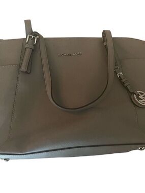 Michael Kors Grey Tote with Logo Charm
